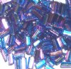 50g 10x5mm Silver Lined Crystal Fuchsia Sapphire Triangles